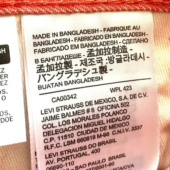 Levis 501 Women’s Shorts Mid Rise Non Stretch Pink - Picture 9 of 11